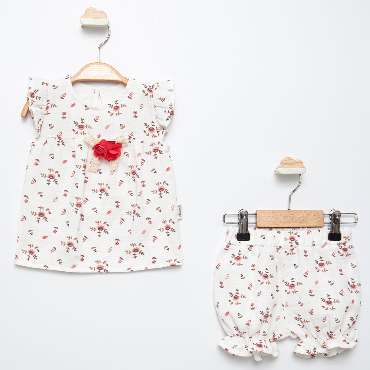 2-teiliges Set mit Blumendruck